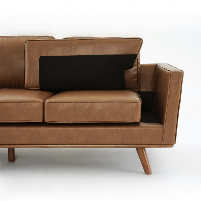 George Oliver Reeves 84'' Vegan Leather Sofa & Reviews | Wayfair